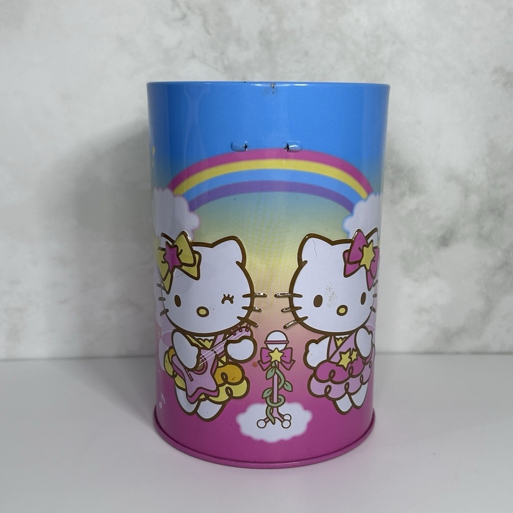 2010s Y2K Style Hello Kitty Tin Container Missing‎ Lid 2012